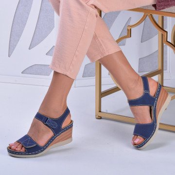 Sandale cu platforma Cici Albastre- Need 4 Shoes