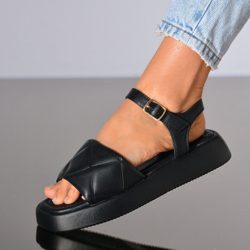Sandale Cu Platforma Natasha Negre