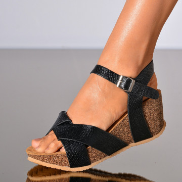 Sandale Cu Platforma Raya Negre- Need 4 Shoes