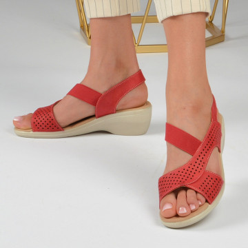 Sandale cu platforma Viviana Red - Need 4 Shoes