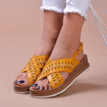 Sandale dama Bake Yellow - Need 4 Shoes