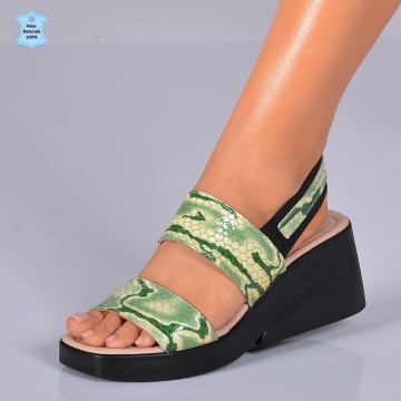 Sandale Piele Naturala Gemma 2 Verzi- Need 4 Shoes