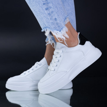 Adidasi dama Lucina Alb/Negru - Need 4 Shoes