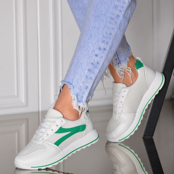 Adidasi Dama Naly 2 Alb/Verde- Need 4 Shoes