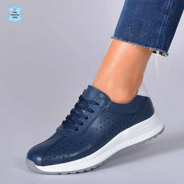 Adidasi Dama Piele Naturala Pamy Navy- Need 4 Shoes