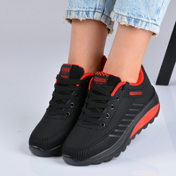 Adidasi Dama Zena 21 Negru/Rosu- Need 4 Shoes