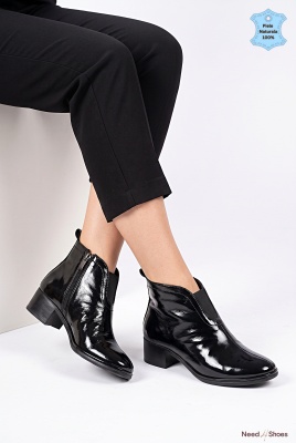 Botine Dama Piele Naturala Hazal 6 Negre