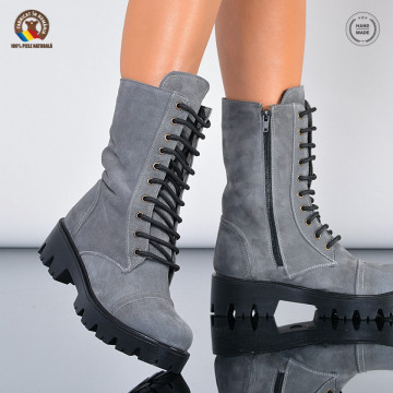 Cizme Dama Piele Naturala Maryn 2 Gri - Need 4 Shoes