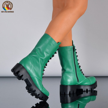 Cizme Dama Piele Naturala Maryn 2 Verzi- Need 4 Shoes