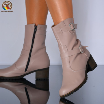 Cizme Dama Piele Naturala Naty Nude- Need 4 Shoes