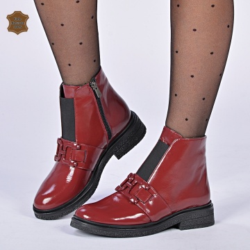 Ghete Dama Piele Naturala Tiso Bordo