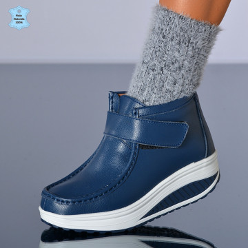 Ghete dama Piele Naturala Zena Navy- Need 4 Shoes