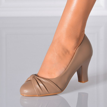 Pantofi Cu Toc Dama Eleonora Kaki- Need 4 Shoes