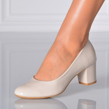 Pantofi Cu Toc Dama Fiona Bej- Need 4 Shoes
