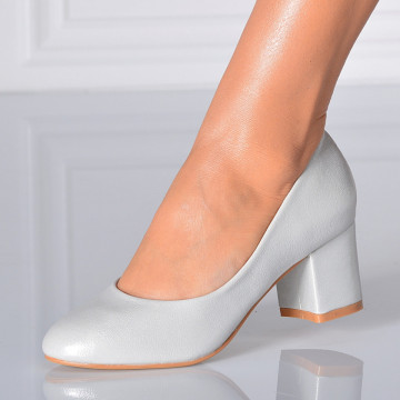 Pantofi Cu Toc Dama Herta Argintii- Need 4 Shoes