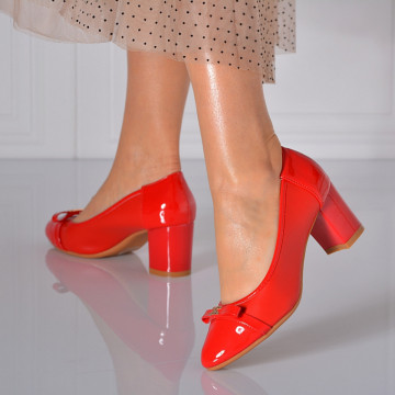 Pantofi Cu Toc Dama Jamila Rosii- Need 4 Shoes