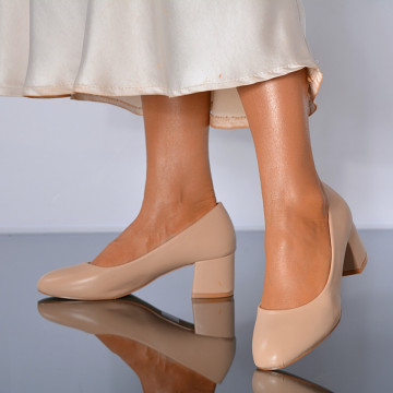 Pantofi Cu Toc Dama Klara 3 Bej- Need 4 Shoes
