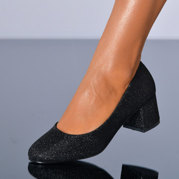 Pantofi Cu Toc Dama Klara Negri - Need 4 Shoes