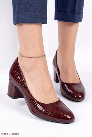 Pantofi Cu Toc Dama Nadine Bordo