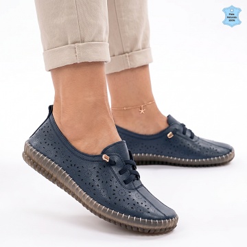 Pantofi Dama Piele Naturala Dolores Navy