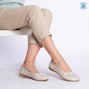 Pantofi Dama Piele Naturala Lorelay Gri