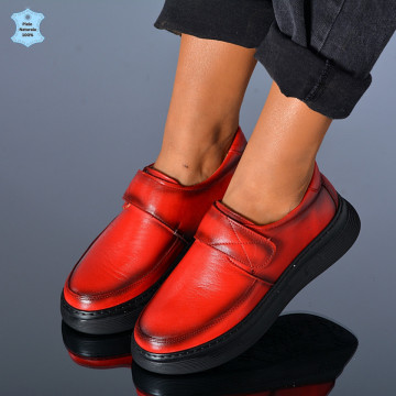 Pantofi Dama Piele Naturala Suzana 2 Rosii- Need 4 Shoes
