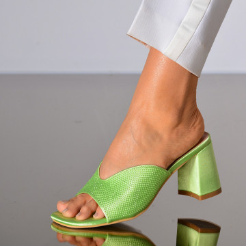 Papuci Cu Toc Pandora Verzi- Need 4 Shoes