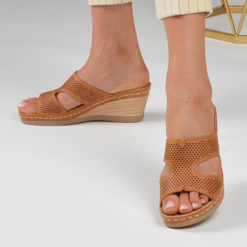 Papuci Dama Olimpia Camel - Need 4 Shoes