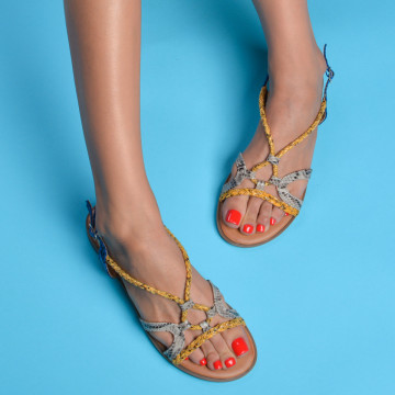 Sandale dama Anastasia Galbene- Need 4 Shoes