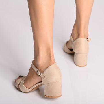 Sandale Dama Cu Toc Beatrice Bej- Need 4 Shoes