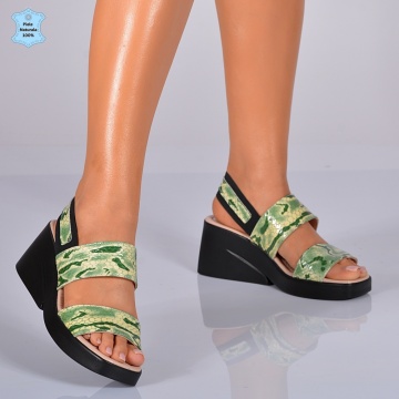 Sandale Piele Naturala Gemma 2 Verzi- Need 4 Shoes