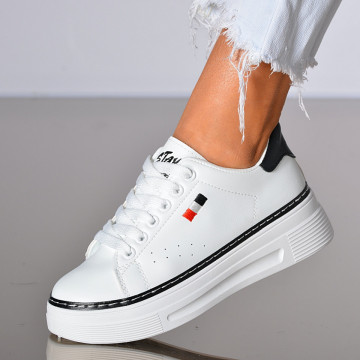 Adidasi Dama Jazz Alb/Negru- Need 4 Shoes