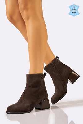Botine Dama Piele Naturala Fifi 2 Maro