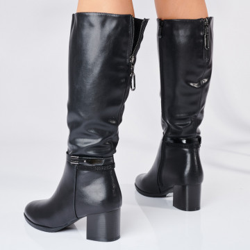 Cizme Dama Imblanite Troia Negre - Need 4 Shoes