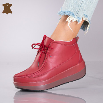 Ghete Dama Imblanite Piele Naturala Tokyo Rosi - Need 4 Shoes
