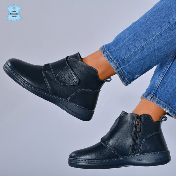 Ghete Dama Piele Naturala Nola Navy- Need 4 Shoes