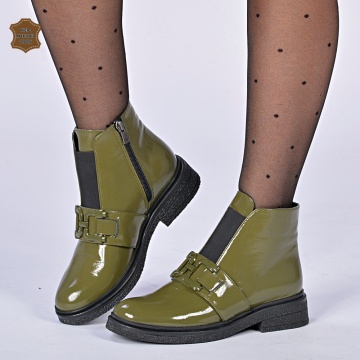 Ghete Dama Piele Naturala Tiso Olive