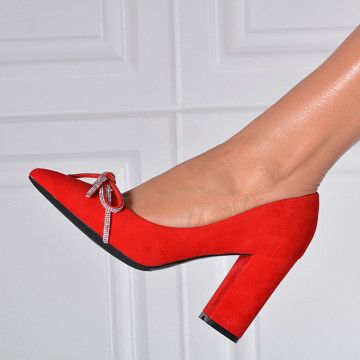 Pantofi Cu Toc Dama Carlina  Rosii- Need 4 Shoes