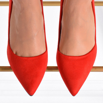 Pantofi Cu Toc Dama Drucila Rosii- Need 4 Shoes