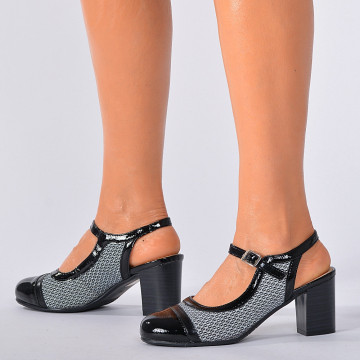 Pantofi Cu Toc Dama Fatyma Negri