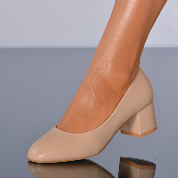 Pantofi Cu Toc Dama Klara 3 Bej- Need 4 Shoes