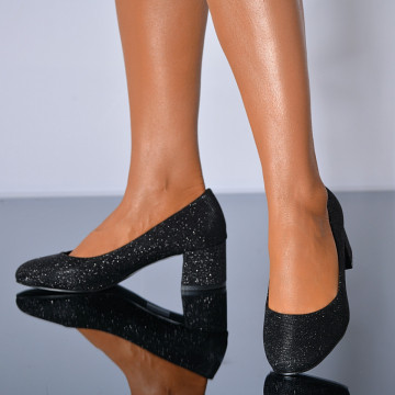 Pantofi Cu Toc Dama Klara Negri - Need 4 Shoes