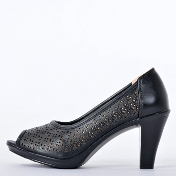 Pantofi Cu Toc Dama Laura 2 Negri - Need 4 Shoes