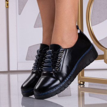 Pantofi dama casual Zaina Negru/Navy - Need 4 Shoes
