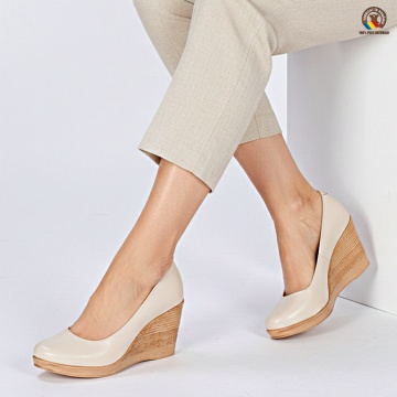 Pantofi Dama Piele Naturala Ceres Bej