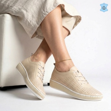 Pantofi Dama Piele Naturala Noemi Bej