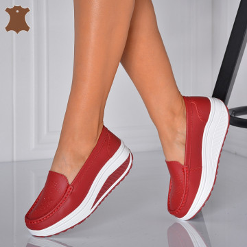 Pantofi Dama Piele Naturala Zena 2 Rosii- Need 4 Shoes 