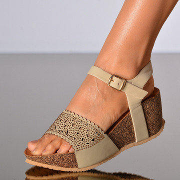 Sandale Cu Platforma Adyla Kaki- Need 4 Shoes