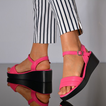 Sandale Cu Platforma Felipa Fuchsia- Need 4 Shoes