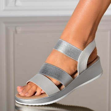 Sandale Cu Platforma Manya Argintii- Need 4 Shoes